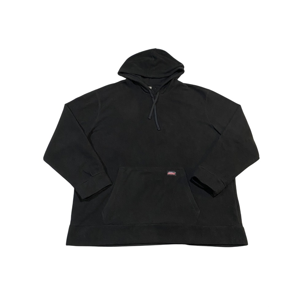 Dickies Mens 2XL Black Faux Fur Sherpa Fleece Hoodie Pullover RN 123187